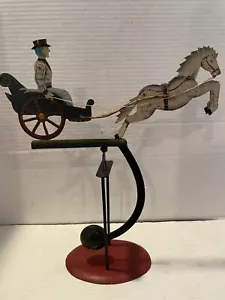 Vintage Horse and Carriage Balance Pendulum Cast Iron Toy - Picture 1 of 15