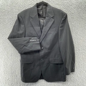Barrington Blazer Herren 38 Regular Sport Mantel Slim Wollmischung Schwarz Gestreift Neu mit Etikett - Bild 1 von 10