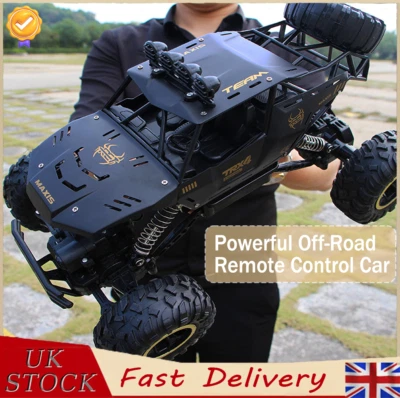 HM-GARDEN123 Large XL Car Monster Truck Remote Control RC Cars Big Wheel 4WD Kid Toy Electric