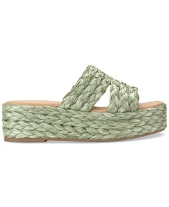 SUN + STONE "OLINKAA" SAGE WOVEN SLIDE ESPADRILLE SANDALS 10M NEW MSRP 59.50 - Picture 1 of 11