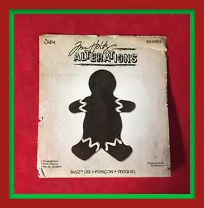 Troquel de pan de jengibre Tim Holtz Sizzix #656924...... con bordes RicRac - Imagen 1 de 5