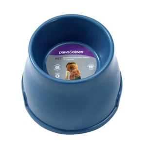 Paws & Claws Pet/Dog Essentials 23cm/1L Elevated Feeding Bowl Large Assorted - Picture 1 of 6