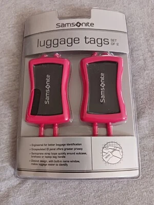 Etiquetas de equipaje Samsonite nuevas en paquete - Juego de dos  Foto 1 de 2