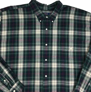 Camisa Oxford Polo Ralph Lauren Bolsillo Clásica Mangas Largas a Cuadros Tartán 4XB NUEVA - Imagen 1 de 7