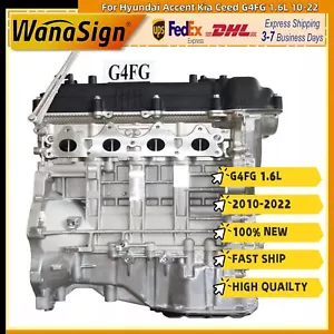 Long Cylinder Block Engine Assembly For 10-22 Hyundai Accent Kia Ceed G4FG 1.6L - Picture 1 of 5