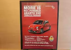 Original 2011 Abarth 695 Tributo Ferrari Werberahmen - Fertig Wandbild Flatpack - Bild 1 von 1