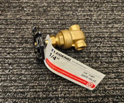 (QTY 2) Legend  104-301 T-401 Brass Gate Valve 1/4" FNPT x 1/4" FNPT 200 Cold - Image 1 of 4