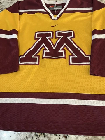 minnesota golden gophers hockey jersey size Med nike vintage vtg authentic rare Cover