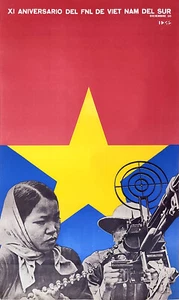 Poster Kuba XI Jahrestag der FNL von Südvietnam 1971 Dezember 20 OCLAE - Bild 1 von 1
