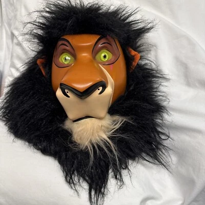 Fantasia de Halloween Scar Mouth Mover Mask Disney Lion *Quebrada, mas consertável - Imagem 1 de 4