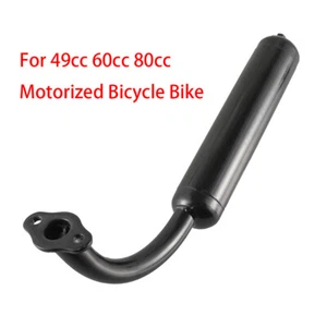 Escape de stock silenciador negro para bicicleta motorizada de 80cc 66cc 49cc 2 tiempos - Imagen 1 de 5