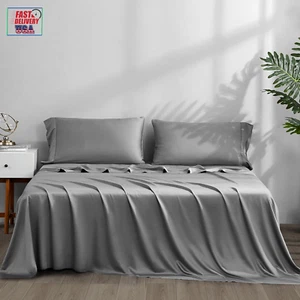 Cooling Sheets King Size - Viscose Made from Bamboo, Luxury Cool Silky Sheet Set - Picture 1 of 12