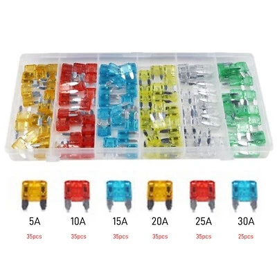 MARKELON 200tlg Set Mini KFZ-Sicherungen 11mm 5-30A Stecksicherung Flachsicherung DE