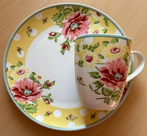 Hutschenreuther, 2 Kaffeebecher mit Teller, Springtime Flower, 0,36L, NEU! - Bild 1 von 14