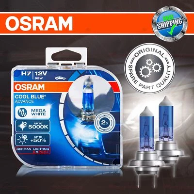 2x H7 477 +50% 5000K MEGA BLANCO OSRAM COOL BLUE ADVANCE Faros Bombillas HAGA BAJA Foto 1 de 4