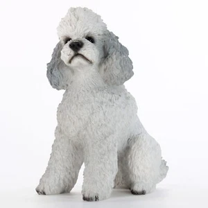Poodle Figurine Hand Painted Statue Gray Sportcut - Picture 1 of 1