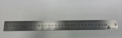 Präzisions-Stahlmaß 300mm 30cm Holex 461600 Lineal Metall rostfrei Wandaufhängun - Bild 1 von 4