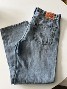 Mens Light Blue Levi’s Jeans 565 Loose Fit Straight Leg Denim 32/32 - Picture 1 of 4