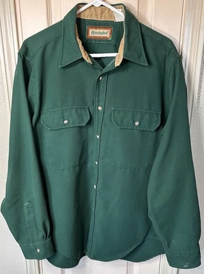 Camisa De Colección Remington Para Hombres XL Verde Caza Exterior Tiro Manga Larga Foto 1 de 4