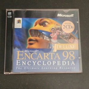 Deluxe Microsoft Encarta 98 Encyclopedia CD-ROM 2-CDs - Bild 1 von 6
