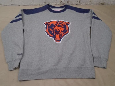 Chicago Bears Sweatshirt Mens Large Gray Blue Crew Neck Throwbacks NFL Football - Image 1 of 4