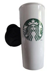 Starbucks Ceramic Travel Tumbler W/lid 16 Oz 2014 Mermaid Logo - Picture 1 of 5
