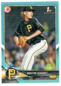 2018 Bowman Draft BRAXTON ASHCRAFT BLUE ROOKIE Parallel #BD-95! #/499! - Picture 1 of 1