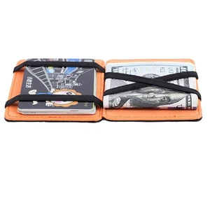 Portafoglio semplice bi-fold PU portafoglio multi-card mago oggetti di scena portafoglio per uomo - Foto 1 di 11