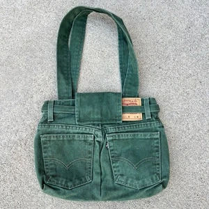 Vintage LEVI 512 Denim Green Hand Bag Shoulder Bag Purse RARE NEW - Picture 1 of 6