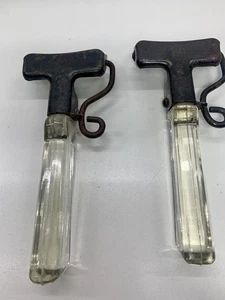 Manijas de olla/sartén extraíbles de metal y vidrio vintage Pyrex Flameware cantidad-2 - Imagen 1 de 4