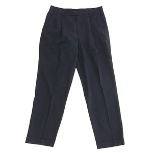 COMOLI Komori 22SS V01-03003 WOOL 2TUCK PANTS 2 TACK NAVY Used LIFE-0 - Picture 1 of 8