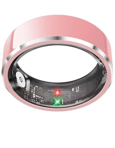 UPDEI Health Smart Ring Fitness Tracker Android/ iPhone Pink And Silver Size:9 - Picture 1 of 10