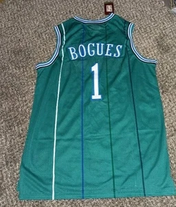 Muggsy Bogues Large Charlotte Hornets Teal NBA Basketball Trikot Neu #1 - Bild 1 von 2