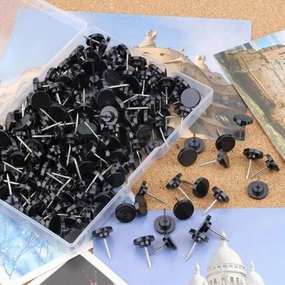 150Pcs Round Flat Head Pushpin Cork Notice Board Thumb Tacks for Bulletin Board - Image 1 of 4