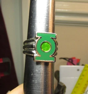 DC Comics Green Lantern Power Ring Silver & Green 1998, SZ 11, NO BOX - Picture 1 of 5