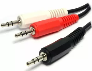 5m, 3.5mm Conector Jack Estéreo A 2 X 3.5mm Tapones Separador Audio Cable - Imagen 1 de 2