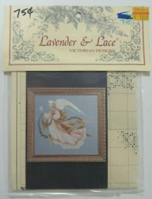Vintage ANGEL OF SUMMER Cross Stitch Pattern LAVENDER & LACE Victorian Designs - Image 1 of 4
