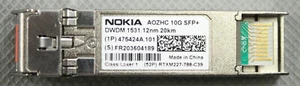 Nokia AOZHC 10G SFP+ DWDM 1531.12nm 20km 475424A.101 SFP Transceiver - Picture 1 of 4