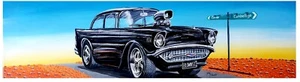 RUNNING ON EMPTY CHEV BLK BAR RUNNER 890MM X 240MM - Picture 1 of 2