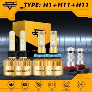 AUXBEAM H1+H11+H11 6500K LED Headlight Fog Bulbs Combo For Ford C-Max 2013-2018 - Picture 1 of 12
