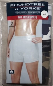 Paquete de 2 calzoncillos boxer 40W XL 100 % algodón peinado acanalado azul/verde CAMO R&Yorke - Imagen 1 de 4
