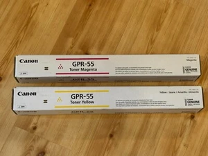 GENUINE CANON GPR-55 TONER SET MAGENTA YELLOW C5535 C5540 C5550 C5560 - Picture 1 of 7