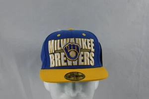 *NUEVO* SOMBRERO/GORRA NEW ERA 59FIFTY MLB MILWAUKEE BREWERS TALLA 7 3/8 - Imagen 1 de 1