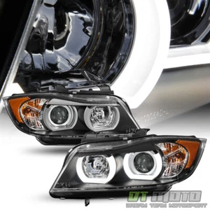 HID/Xenon 2006 2007 2008 BMW E90 3-Series Sedan LED 3D Halo Projector Headlights - Picture 1 of 9
