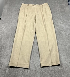 Pantalones Zanella Para Hombres 36x31 Bennett Ligeros Lana Sedosa Plisados Vestido Pantalones - Imagen 1 de 11