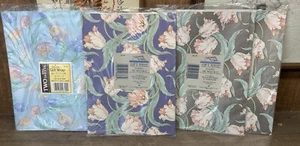 Lote de hojas grandes de papel de envolver hojas de regalo con estampado floral Buzza Gibson vintage - Imagen 1 de 5
