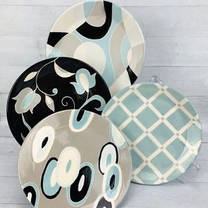 Juego de 4 platos de almuerzo único de gres artesanal Jill Rosenwald Arte Y Barro - Imagen 1 de 11