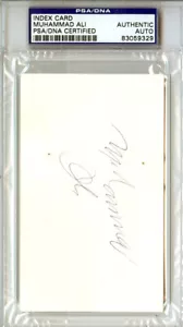 Muhammad Ali Autographed Signed 3x5 Index Card Vintage PSA/DNA #83059329 - Picture 1 of 1