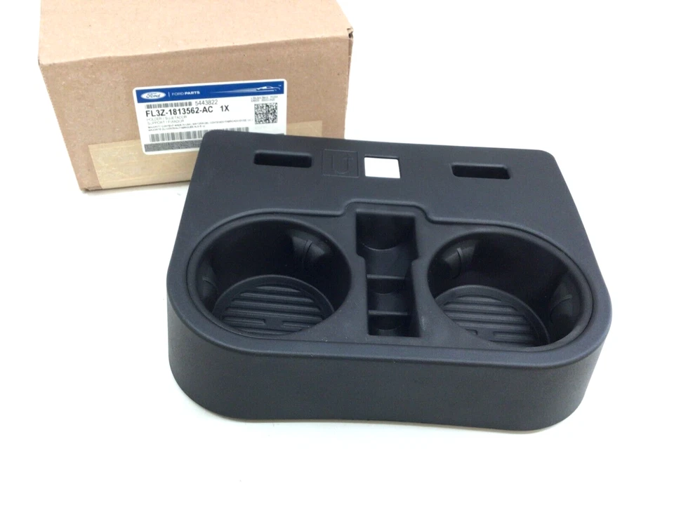 Ford F-150 F-250 F-350 asiento central delantero negro portavasos inserto nuevo OEM Foto 1 de 4