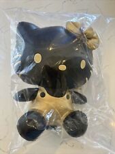 12” Hello Kitty Plush Kidrobot Black & Gold Vinyl Pleather Faux Leather Target